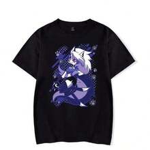 Fashionable Print Casual T-Shirt Helluvas Boss Loonas Essential T-Shirt  Camisa Funny Corduroy Sets For Women Autumn Clothes For Women Halloween Costumes Halloween Costumes For Women Autumn Elegant Dresses For Women Matos Elegant Dresses For Women Costumes For Women Tops For Women Loose-Fitting, Suitable For Daily Gatherings, - 黑色 - 查看 8