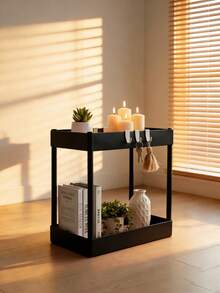 Estante de Almacenamiento Multiusos, Carrito Organizador con Ruedas, Estantes Para Recamara, Estante De Almacenamiento La Cocina, Color Negro, Compact Design Saves Space, Bathroom, Bedroom, Office, Warehouse, Garage, Easy to Assemble, Día de las Madres, Día del Niño, Vacaciones Semana Santa. - Negro - Ver 8