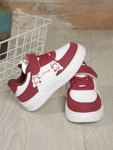 1双儿童运动鞋，新款春秋季软底儿童休闲鞋，女童轻便运动鞋 - 酒紅色 - 查看 4
