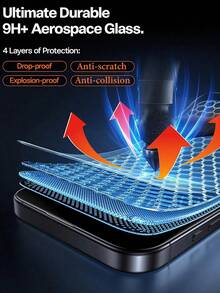 Bộ 2 miếng dán màn hình cường lực chống nhìn trộm, độ cứng cao, cấu trúc bền chắc, khả năng chống trầy xước tuyệt vời, tương thích với iPhone 17e/17 Pro Max/17 Pro/17Air/17/16e/16 Pro Max/16 Pro/16 Plus/16/15 Pro Max/15 Pro/15 Plus/15/14/13/12 và các dòng máy khác. - màu đen - Xem 8