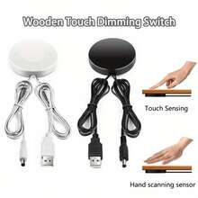 1pc USB 5-24V 5A Touch Sensor Dimmer Switch, Stepless Dimmable LED Strip Controller, No Drilling Required Surface Mounted Switch For Cabinets TV Bedroom Closet - FTS-06 - View 2