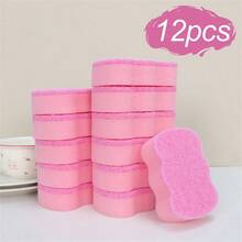 20/12/10/6/1pc Pink Thick High-Density Sponge For Washing Dishes, Color-Coded Sponges That Won'T Stick To Oily Pots, Double-Sided Kitchen Cleaning Cloth - Multicolor - View 12