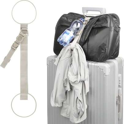 Nuevo gancho colgante multifuncional para equipaje, ranura externa para tarjeta, correa para mochila y equipaje, cinturón elástico para maleta de viaje