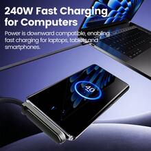 二合一 USB-C 转 Type-C 数据线，可折叠手机支架，支持 240W 快充，USB-C 数据线支架，适用于 17/16 - 黑色 - 查看 5