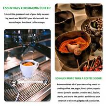 Cucharas medidoras magnéticas de acero inoxidable, cucharas medidoras magnéticas de doble cara, juego de cucharas medidoras con marcas, juego de cucharas para té/café, adecuado para restaurantes, se puede usar para ingredientes secos y húmedos, cocinar y hornear, utensilios de cocina - Plateado - Ver 5