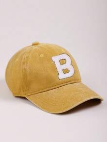 1pc Kids Yellow Baseball Cap With 26 Letters, Classic Washed Baseball Hat Suitable For Baby Boys And Girls, Outdoor Activities And Daily Wear, Sun Protection - Multicolor - View 16