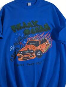 Shirt Frank O-Ocean Blonde T Shirts Accessories Men Women Pure Cotton Crazy Frank Boys Don't Cry Tee Shirt Clothing Plus SizeLoose And Comfortable2026 Halftime Show Shirt - 藍色 - 查看 4