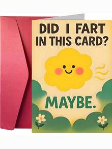 1 tấm thiệp chúc mừng hài hước với chủ đề tiếng rắm, thích hợp cho bạn bè và gia đình, sinh nhật, kỷ niệm. - Nhiều màu - Xem 8