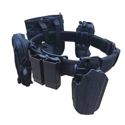 1 chiếc đai thắt lưng chiến thuật bằng nylon, đai tuần tra đa chức năng 3 trong 1 chống rung lắc.