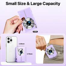 Nicamery 44MP 1080P Digital Camera, 16X Zoom Compact Travel Camera Suitable For Photography, Digital Point Shoot, Suitable As Gift For Teenagers And Elderly [Memory Card Not Included] - Purple - View 4
