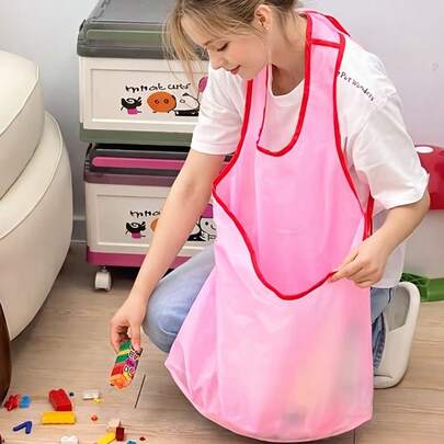 1 chiếc tạp dề gia dụng di động, tạp dề giặt giũ, được thiết kế để phơi quần áo mà không cần cúi người, cũng thích hợp để hái trái cây và rau củ.