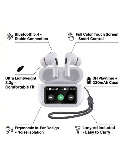 Wireless Bluetooth Earphones, Comfortable Wear For Music Listening And Gaming, Comes With Charging Cable, Rechargeable, Great Christmas Gift, Suitable For Sports Running, Compatible With Apple Phones And More, Unparalleled Freedom To Enjoy Music Anytime Anywhere For Men And Women