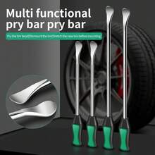 Industrial Pry Bar, Tire Lever Tool, Multi-Size Options, Flat Head Pry Bar, Suitable For Motorcycle/Car/Electric Vehicle/Tricycle/Woodworking Nail Removal, Tire Prying/Tire Expansion - Tire Pry Bar - Black and Green - View 1