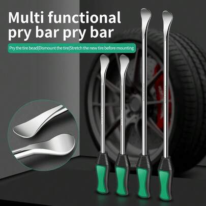 Industrial Pry Bar, Tire Lever Tool, Multi-Size Options, Flat Head Pry Bar, Suitable For Motorcycle/Car/Electric Vehicle/Tricycle/Woodworking Nail Removal, Tire Prying/Tire Expansion