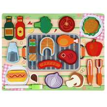 Kids Play Kitchen Realistic Wooden Vegetable & Fruit Cutting Toy Set, Parent-Child Interactive Game - Multicolor - View 15