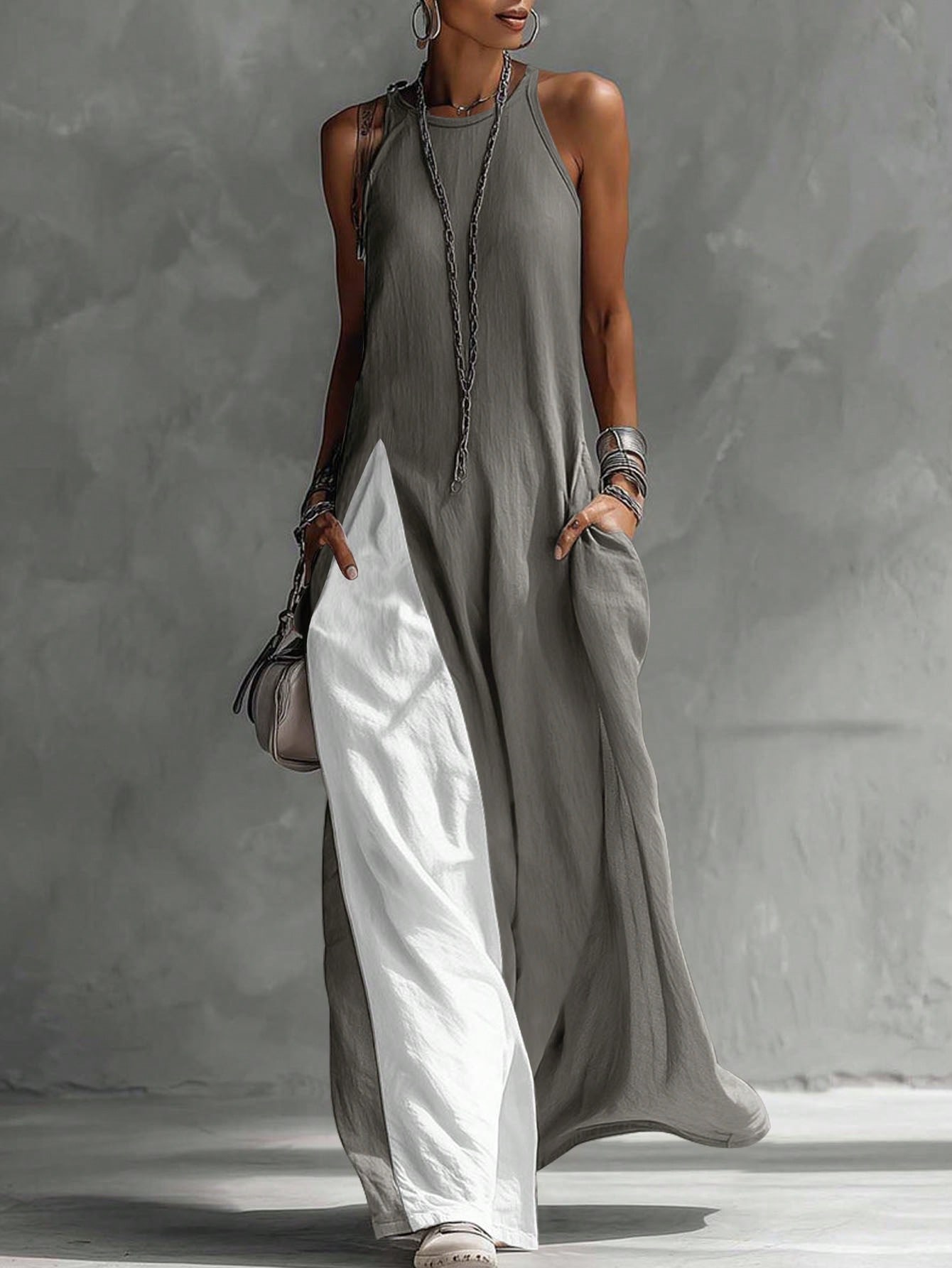 Retro linen dress