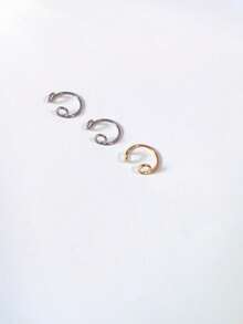 3件/1件 假鼻环 鼻中隔假穿孔饰品 8mm 假鼻环 环状假唇环 鼻环套装 假唇环 唇部穿孔 新款 无需穿孔 - 彩色 - 查看 14
