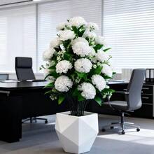 24 bông hoa cẩm chướng và cúc trắng nhân tạo, hoa giả cao cấp sống động như thật, thích hợp trang trí nhà cửa, ngoài trời, căn hộ, phòng khách, quán cà phê, khách sạn, đám cưới, lễ tưởng niệm, Lễ Tạ ơn, Halloween, Ngày Valentine, Lễ Phục sinh, Giáng sinh, Ngày của Mẹ. - trắng - Xem 7