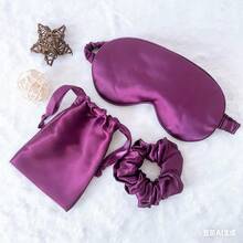 Bộ mặt nạ ngủ bằng satin, bao gồm mặt nạ ngủ bằng satin, lược chải tóc, mặt nạ che sáng ban đêm, phù hợp cho cả nam và nữ, mặt nạ che mắt mềm mại và thoáng khí, lý tưởng cho du lịch, quà tặng cho phù dâu, màu hồng. - Nhiều màu - Xem 22