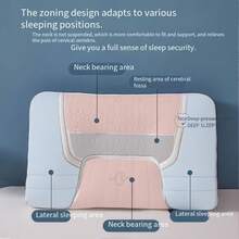 This Ergonomic Zero-Pressure Neck Pillow Features A Sturdy Core Support Structure And A Four-Layer Anti-Sagging Design. This Versatile Pillow Is The Perfect Choice For Daily Rest And Sleep, And Makes An Ideal Valentine's Day Gift. - White 1PCS - View 6