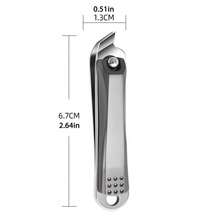 J·FOCUS Stainless Steel Nail Clippers With Built-In Nail File, Sharp Thick Blade Nail Clipper, Ergonomic Non-Slip Manicure Tool For Thick Tough Nails, Portable Nail Trimmer Suitable For Men And Women, Ideal Gift For Daily Home Use - Multicolor - View 13