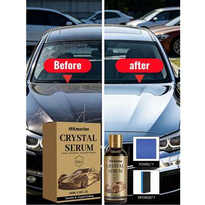 Automotive Ceramic Coating Kit / Automotive Ceramic Nano Coating Liquid Nano Crystal Hydrophobic Layer Polishing Coating / Enhances Overall Paint Protection Performance, Maintains New Car Condition / Effective UV Protection Reduces Paint Aging / Coating Keeps Car Clean, Repels Dust And Oil After Coating, Enhances Gloss And Depth Of Paint Color / Long-Lasting Shine, Dust And Oil Resistant, Formula