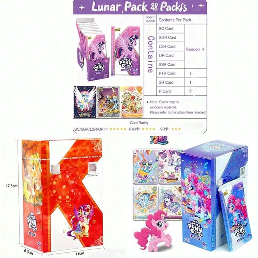 Hasbro Bộ sưu tập thẻ My Little Pony hoàn chỉnh, gói cầu vồng Wave 2, Wave 3, Wave 4 - Hộp độc quyền của KAYOU - Bộ sưu tập thẻ tình bạn vĩnh cửu - Món quà sinh nhật hoàn hảo cho các bữa tiệc của bé gái. - Nhiều màu - Xem 1