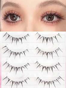 Bộ 5 cặp mi giả cao cấp kiểu Thái, siêu nhẹ, thân mi trong suốt tự nhiên, dễ sử dụng cho người mới bắt đầu. - màu đen - Xem 7