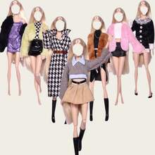 1 Set Fashion Outfit Suitable For 30cm Doll BJD, Fashionable Street Style Jacket & Leather Skirt Set, Sexy Girl Style Changeable Accessories, Birthday/Christmas/New Year Gift (Clothes Only, No Doll, No Shoes) - Multicolor - View 2