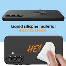 Ốp lưng silicon mềm mỏng chống trượt, màu trơn, kiểu dáng dễ thương dành cho nữ, tương thích với Samsung Galaxy A56, A36, A26, A16, A17, S26, S25 FE, Galaxy S26 Ultra, S25 Ultra, Honor, Note 15 - màu đen - Xem 5
