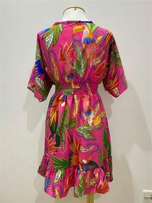 Short Dress/With Elasticated Waist/Half Sleeves/Princess Style/Printed/Women's Fashion/Summer - 129-粉紅色 - 查看 7