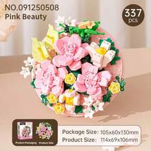 300+Pcs Micro Particle Eternal Flower Plate Building Blocks, DIY Micro Particle Building Blocks Flower Plate, Romantic Home Decor With Eternal Flowers, Multi-Functional And Original Gift Idea, Plant Flower Plate Assembly Simulation Decorative Flower, Holiday Gift, Valentine's Day Gift, Mother's Day Gift, Christmas Gift, Father's Day Gift, Desktop Ornament - Multicolor - View 12