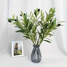 2-10pcs Artificial Olive Branches, Fake Green Plant Stems, Silk Olive Leaves, Suitable For Centerpiece Decor, Home Decor, Wedding Decor, Mother's Day - Green - View 7