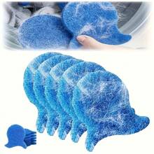 10pcs/Set Reusable Washing Machine Pet Hair Remover, Latest Type Animal Hair Cleaning Tool For Laundry, Suitable For Wet And Dry Cleaning Of Pet Hair And Fuzz - 10*10cm/Blue - View 4