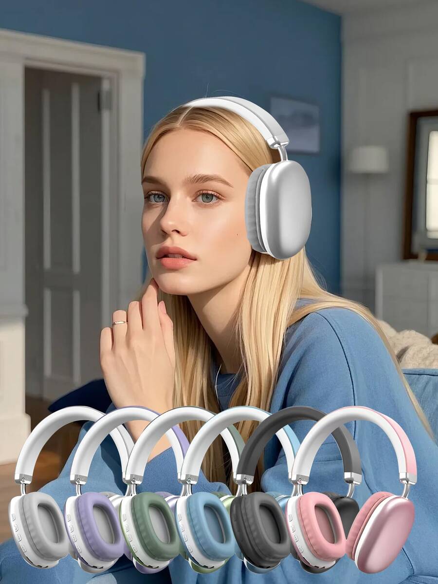 Adjustable Wireless Headphones, Over-Ear, Noise Cancelling, Foldable, Suitable For Gaming, Music, Study And Daily Use - View 1