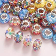 5/20 hạt acrylic lấp lấp lánh lỗ lớn 9x14mm - Hoàn hảo để tự làm đồ trang sức, vòng tay, dây chuyền, móc khóa, vòng tay charm và các dự án thủ công. - Màu ngẫu nhiên - Xem 8
