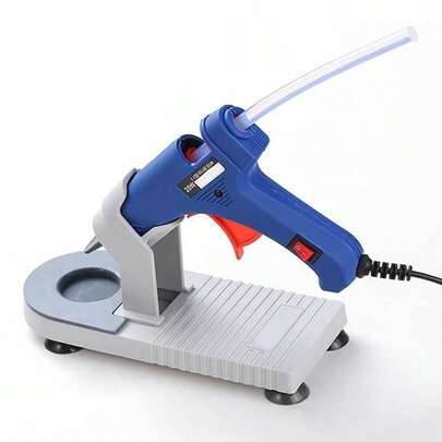 1pc Ergonomic Glue Gun Stand, Suitable For Heat-Resistant Glue, Keeps Work Area Tidy, No Battery Required, Durable Glue Gun Holder, Accessory For Work Area Organization, Sturdy Universal Craft Stand For DIY Projects And Home Repairs, Portable Heat Gun Stand For Craft Desk