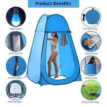 Portable Changing Room Tent 1.9m Camping/Beach - Blue - View 5