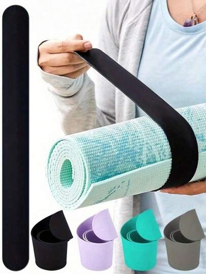 1Pc Silicone Yoga Mat Snap Strap Portable Elastic Yoga Mat Binding Belt Fastener Storage Band Sports Fitness Yoga Accessories