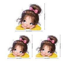 Cartoon Girl Wall Sticker For Living Room, Bedroom, Office, Bar, Cafe, Wall Decor Sticker - one-size - View 11