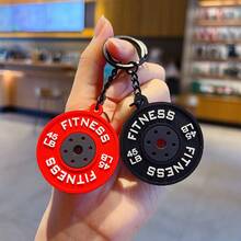 Fitness Barbell Keychain Pendant Couple Car Bag Keychain Sports Small Pendant - Epoxy Resin Dumbbell Pendant - White (without Packaging) - View 11