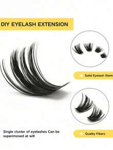 200 sợi mi giả D Curl tự làm, 80 sợi mi giả D Curl, độ dày 0.07mm, mi giả tự nhiên hỗn hợp 8-16mm, mi giả dày dặn, mi cong riêng lẻ, mi thon dài, mi dài kiểu hoạt hình, phù hợp cho người mới bắt đầu sử dụng tại nhà, 200 sợi mi giả siêu dày, 200 sợi số lượng lớn. - D - Xem 4