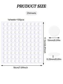 500/1000/2000 miếng dán hai mặt trong suốt, có thể tháo rời, làm từ acrylic, hình tròn, chống thấm nước, thích hợp cho tiệc mừng em bé, đám cưới, sinh nhật, trang trí bóng bay, đồ dùng văn phòng phẩm DIY. - Nhiều màu - Xem 10