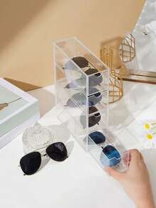 1pc Aesthetic Clear 4-Tier Organizer For Fashion Glasses Jewelry & Makeup Storage Aesthetic Clear Organizer For Vanity Decor Minimalist 4-Tier Fashion Glasses Display Case TK Viral Clear Makeup Storage 2026 Modern Acrylic Jewelry Organizer For Dresser Clean Girl Aesthetic Vanity Accessories Transparent Luxury Eyewear Display Stand Scandi-Style Clear Desktop Organizer Lucite 4-Tier Jewelry Tower 1pc Sleek Design Clear Fashion Glasses Holder Pinterest-Worthy Vanity Organization Tools - Multicolor - View 5