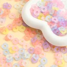 50颗12毫米亚克力波浪形珠子，透明磨砂蕾丝大孔间距珠，非常适合制作手链、耳环、DIY钥匙扣、珠子笔袋挂件和各种手工项目。 - 波浪 - 查看 5
