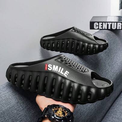 1 Pair Men's Breathable Sandals 2026 New Summer Outdoor Anti-Slip Thick Sole Comfortable Casual Slippers, Suitable For Indoor, Outdoor, Beach, Comfortable Wear