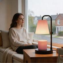 1 Pack Adjustable Height Wax Melter Lamp With Timer & Dimmer, Frosted Eye-Caring Shade, Sturdy Metal Base Home Ornament, Stylish Aromatherapy Decor Light For Anniversary Presents, Wedding Favors, Thanksgiving Day, New Year Holiday And Daily Gifting - 美規A型插(110-127V) - 查看 7