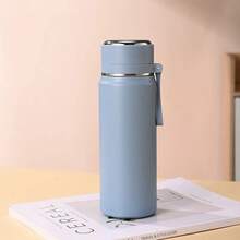 Customized Logo Double-Layer Vacuum Insulated Water Bottle Long-Lasting Thermal Insulation Slip-Resistant Base With Portable Strap Engraving Service Drinkware, Personalized Gift - Multicolor - View 13
