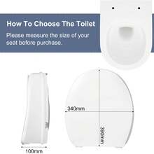 4 Inch Raised Toilet Seat, 10cm Toilet Seat Riser Booster For Hip Replacement - White - View 3