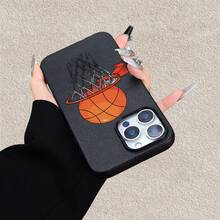 Funda para Teléfono: Diseño Creativo de Lujo con Patrón de Baloncesto y Balón, Estilo Clásico, Personalidad y . Nueva Funda para Teléfono Móvil Llena de Diversión, Simple, Moderna y con Personalidad para iPhone. Funda Unisex para Teléfonos Móviles 17/16/15/14/13/12/11. - color - Ver 4